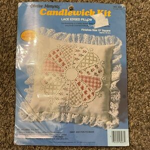 Candlewick Lace Edged Pillow Kit